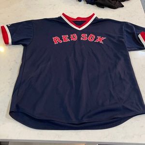Vintage Majestic Red Sox Navy Blue Men's Shirt